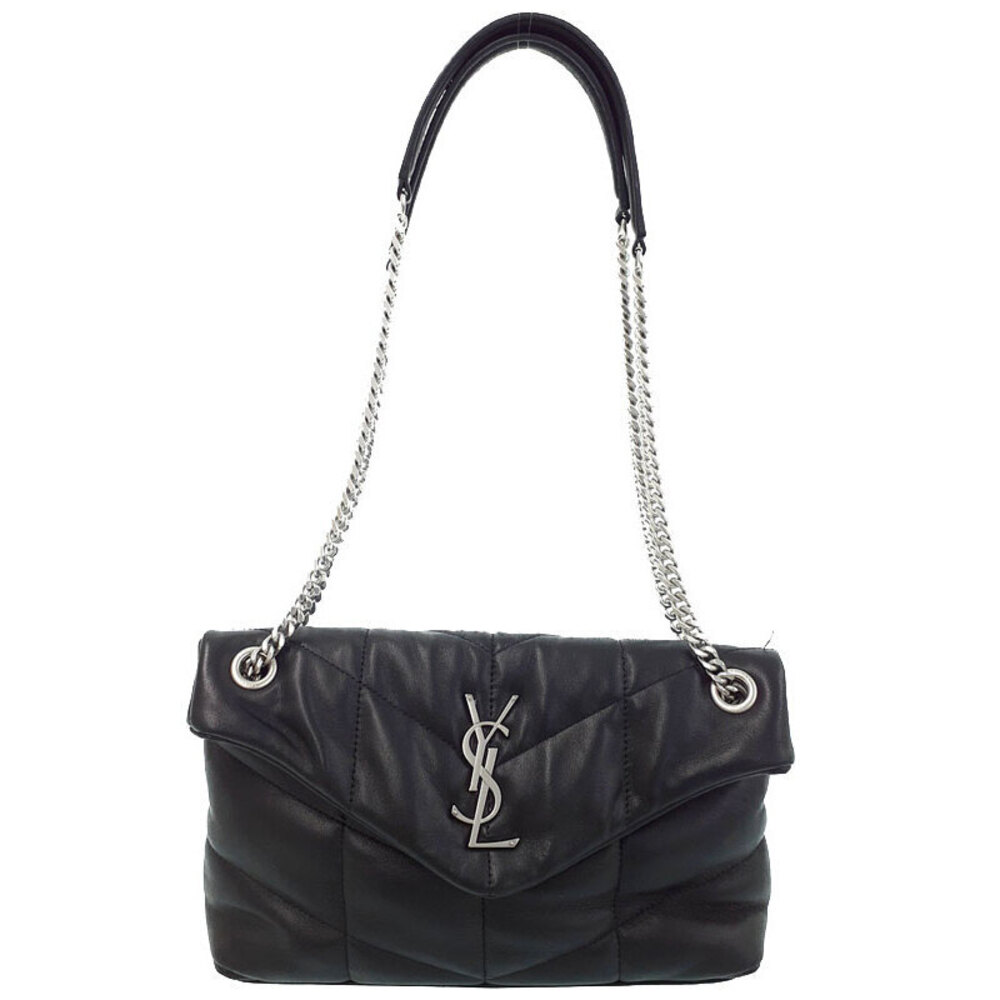 Saint Laurent Loulou Puffer shoulder bag Black soft nappa leather